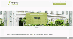 Desktop Screenshot of ernaehrungsinstitut-pabst.at